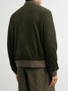 Mr P. - Cotton-Corduroy Bomber Jacket - Green