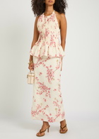 Agua BY Agua Bendita Caña Floral-print Linen top Multicoloured