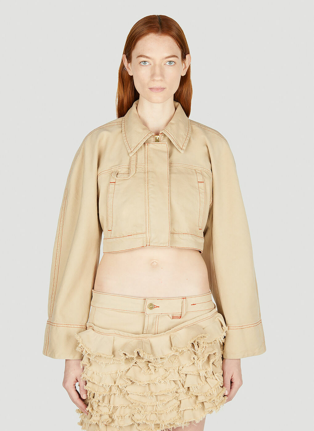 Jacquemus - La Veste de Nimes Meio Jacket in Beige Jacquemus