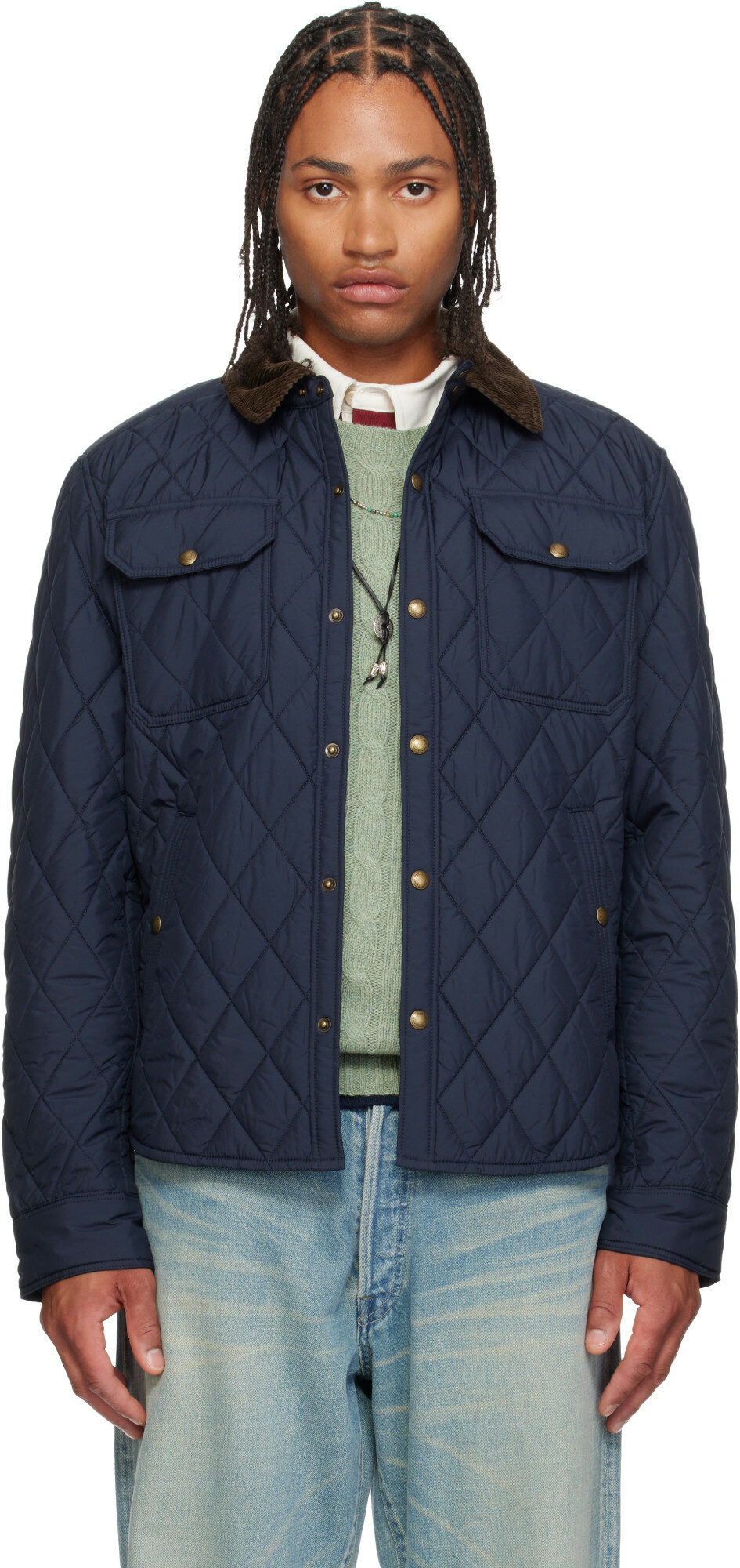 Polo Ralph Lauren Navy 'The Beaton' Quilted Jacket