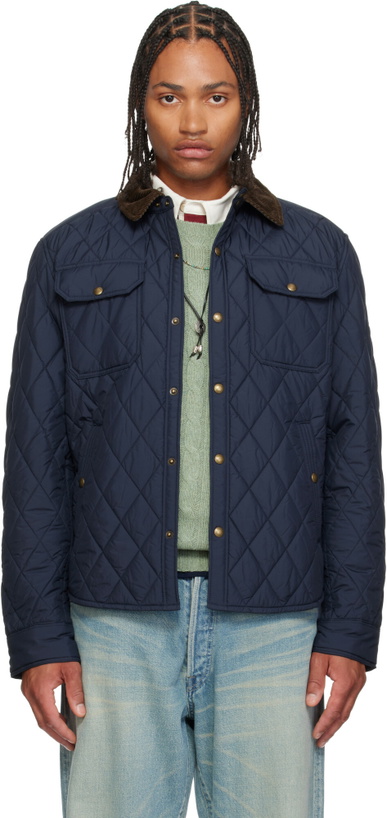 Photo: Polo Ralph Lauren Navy 'The Beaton' Quilted Jacket