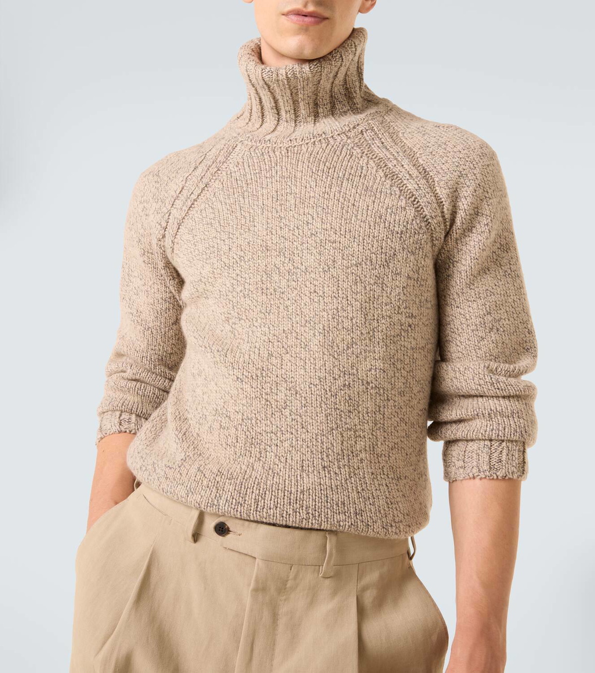Zegna Cashmere and wool turtleneck sweater