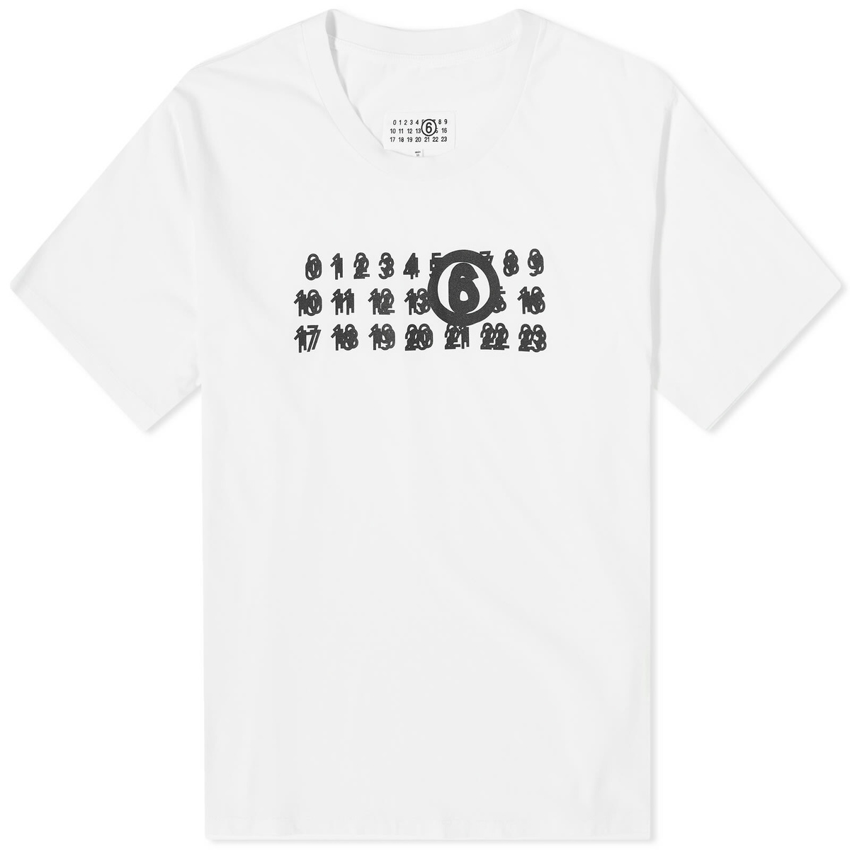 Tシャツ・カットソー MM6 MAISON MARGIELA Men T Shirts SH2GC0023 M20115100 White MM6 Maison Margiela Men's Number Label T-Shirt in White MM6
