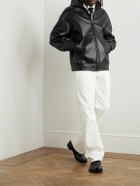Valentino Garavani - Leather Hooded Jacket - Black
