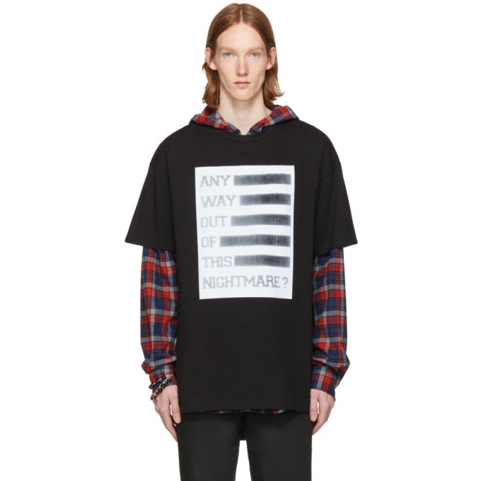 Photo: Raf Simons Black Any Way Out of This Nightmare Easy Fit T-Shirt
