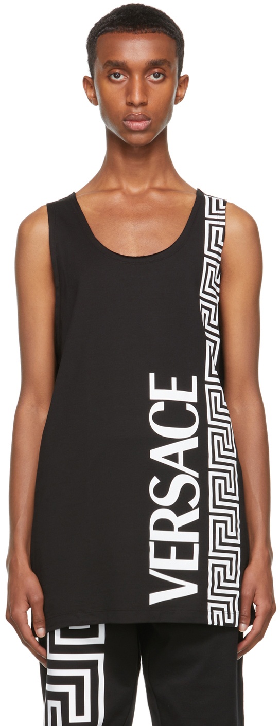 Photo: Versace Black & White Logo Tank Top