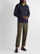 Alex Mill - Geurnsey Merino Wool and Cotton-Blend Polo Shirt - Blue