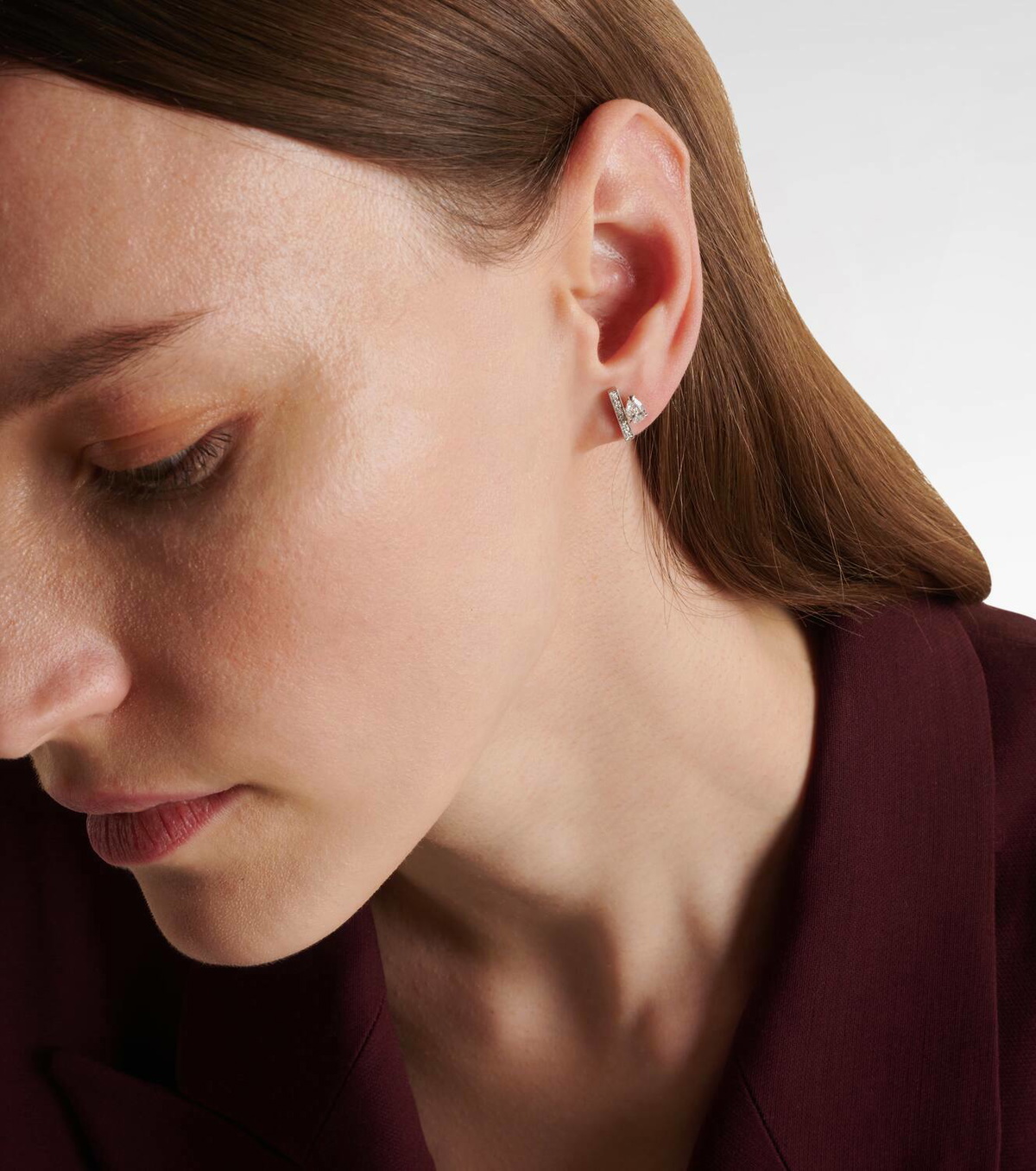 Repossi Serti Sur Vide 18kt white gold single earring with diamonds
