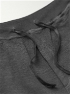 120% - Straight-Leg Stretch Linen and Cotton-Blend Sweatpants - Gray