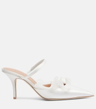Malone Souliers Cecile 70 ruffled satin mules