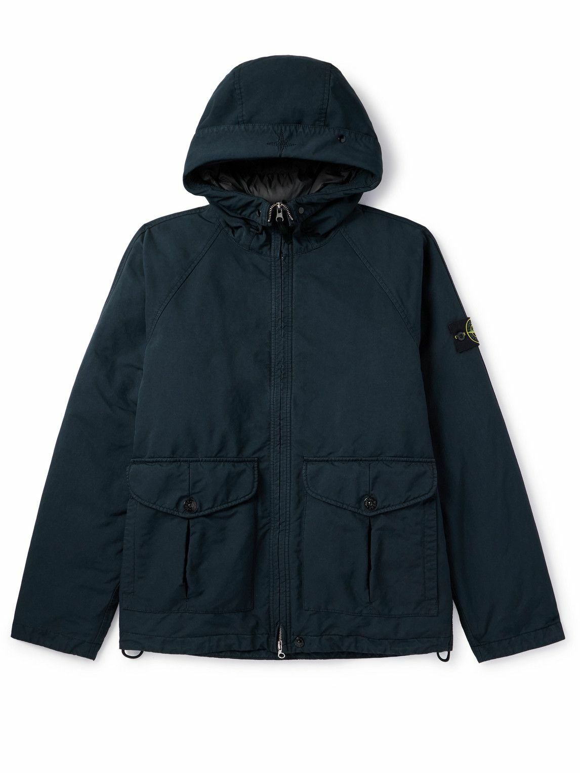 Stone Island - Logo-Appliquéd David-TC Hooded Down Jacket