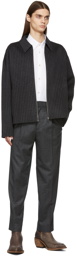 Acne Studios Black & Grey Pinstripe Jacket