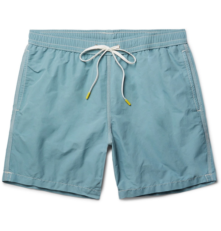 Photo: HARTFORD - Mid-Length Swim Shorts - Blue
