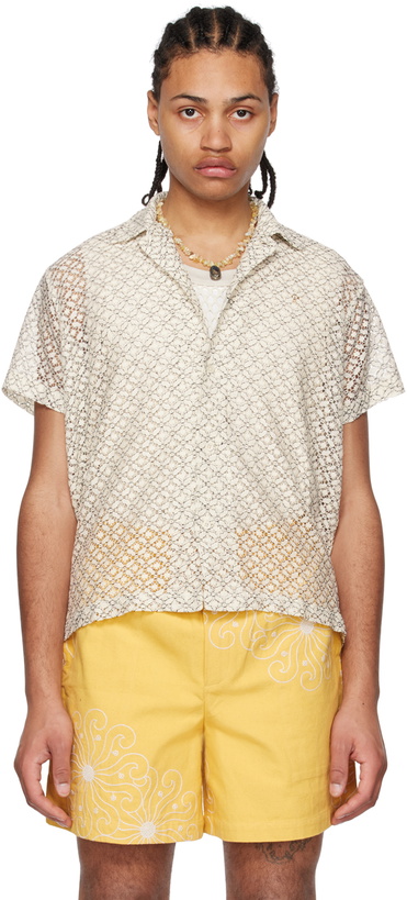 Photo: Bode White Petal Shirt