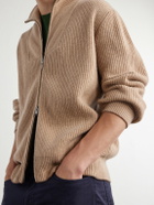 Canali - Wool and Cashmere-Blend Zip-Up Sweater - Neutrals