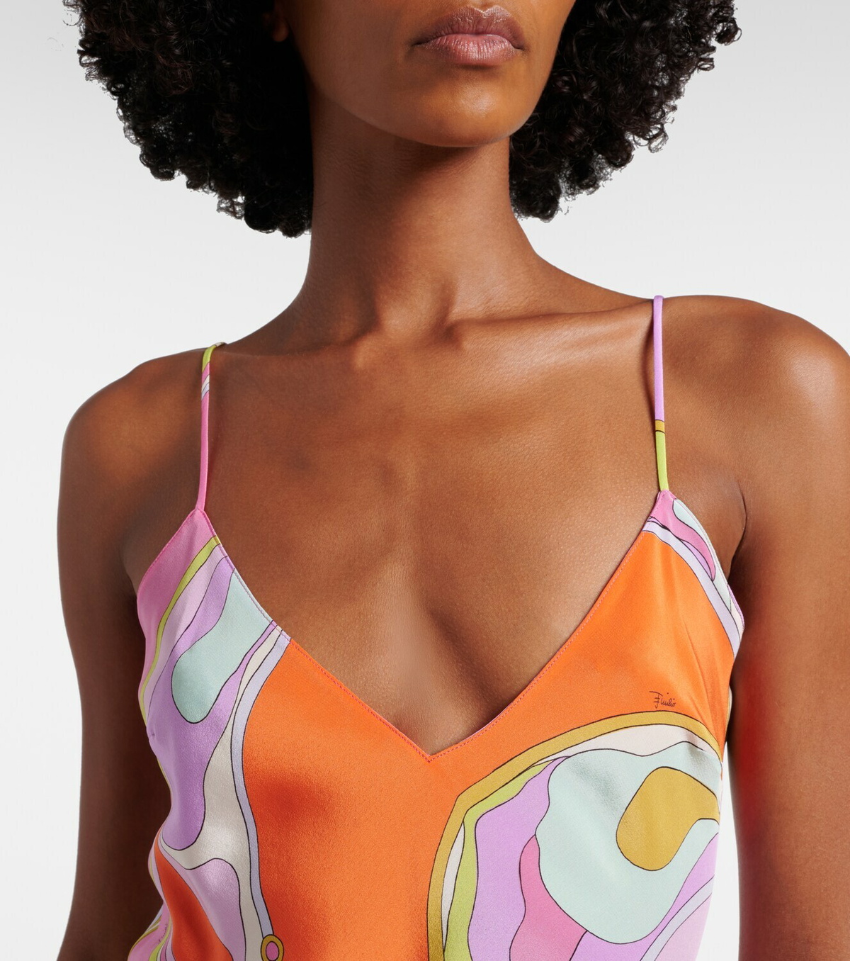 Pucci Orchidee silk twill maxi dress