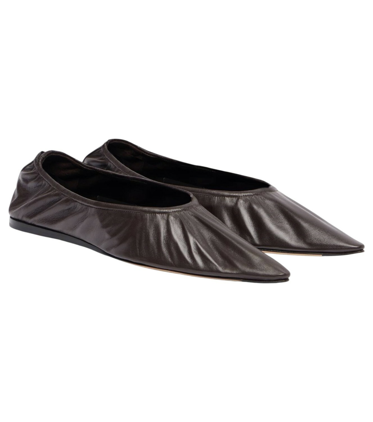 The Row Awar shearling-lined suede ballet flats The Row
