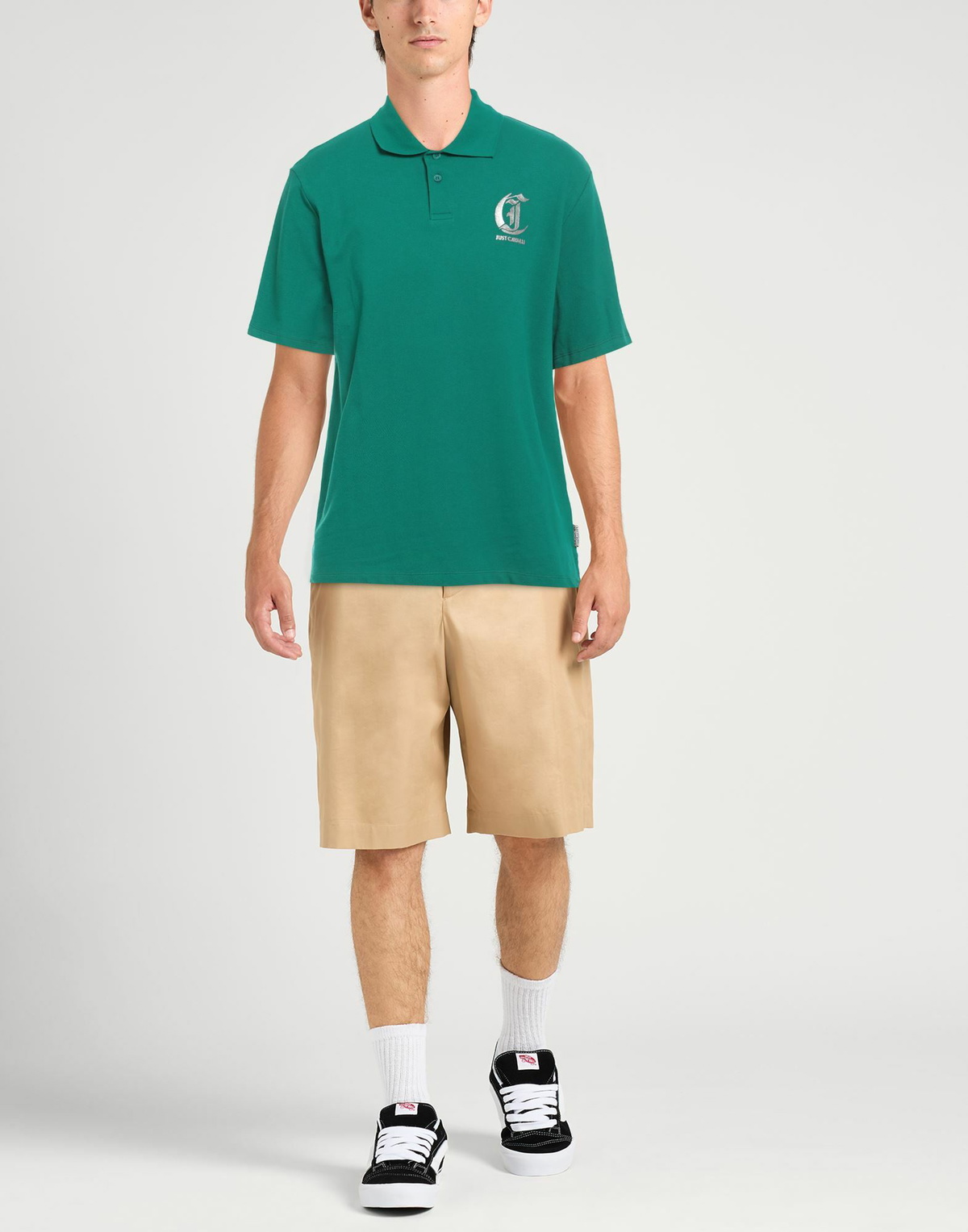 Just Cavalli Mens Polo shirt Emerald in Green