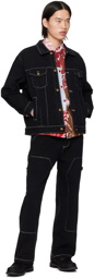 KidSuper Black Spread Collar Jacket