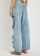 Alexanderwang.t Zip-embellished Barrel-leg Jeans Blue