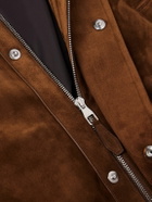 Dunhill - Belted Suede Field Jacket - Brown