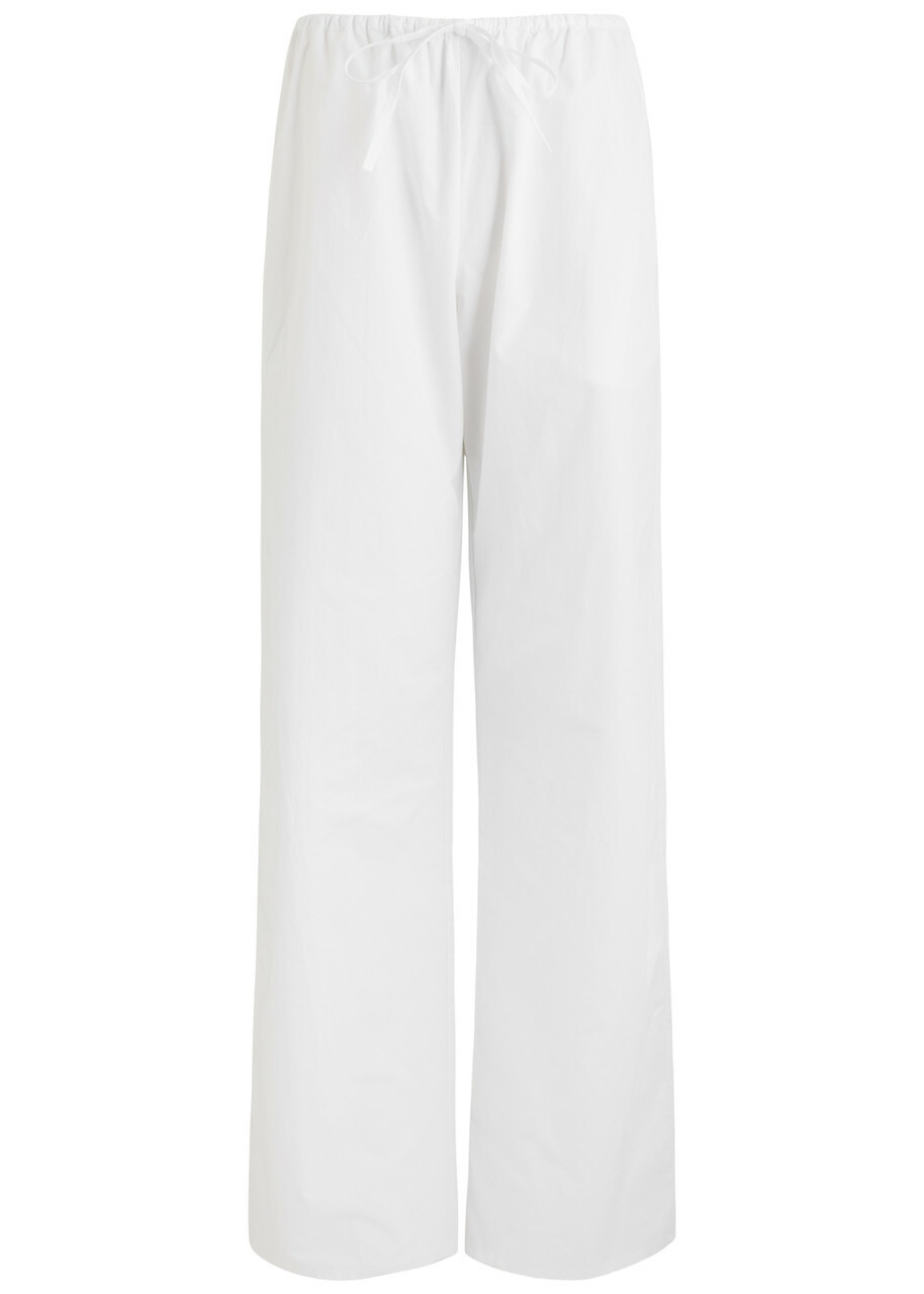 Matteau Drawcord Cotton-poplin Trousers White