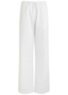 Matteau Drawcord Cotton-poplin Trousers White