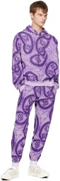 NEEDLES Purple Zipped Sweatpants