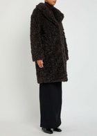 Stand Studio Camille Cocoon Faux fur Coat Dark Brown