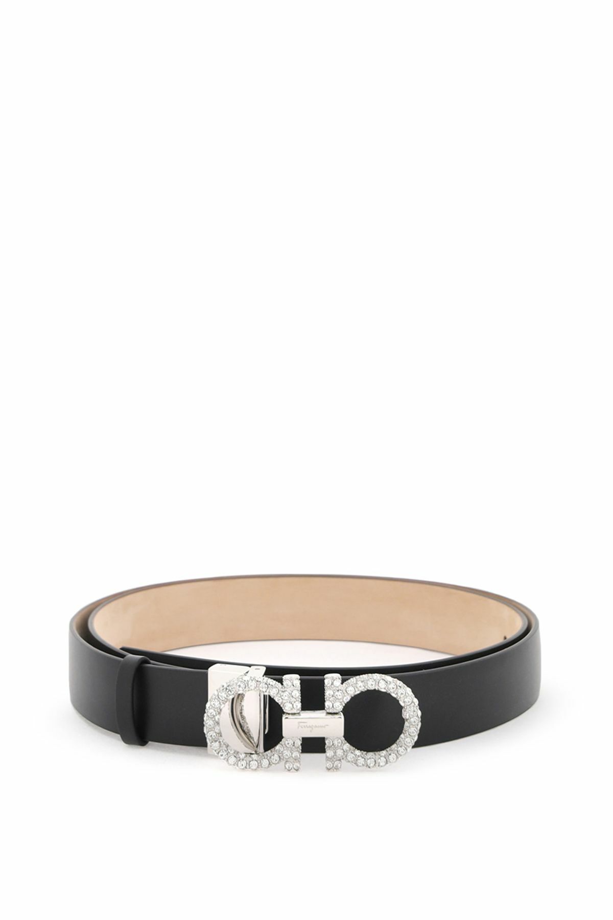 FERRAGAMO crystal gancini belt Black Salvatore Ferragamo display picture 1