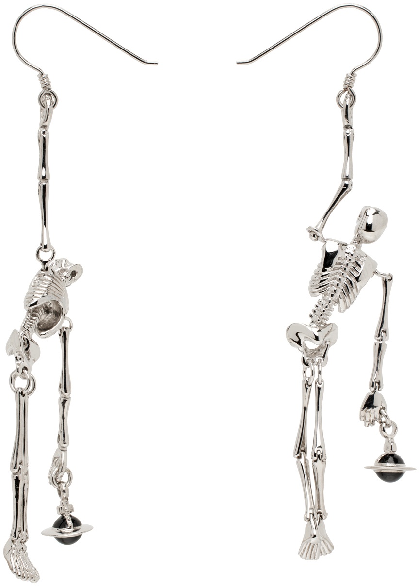 Vivienne Westwood Silver Skeleton Earrings Vivienne Westwood
