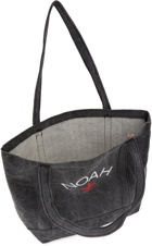 Noah Black Recycled Canvas Core Logo Tote