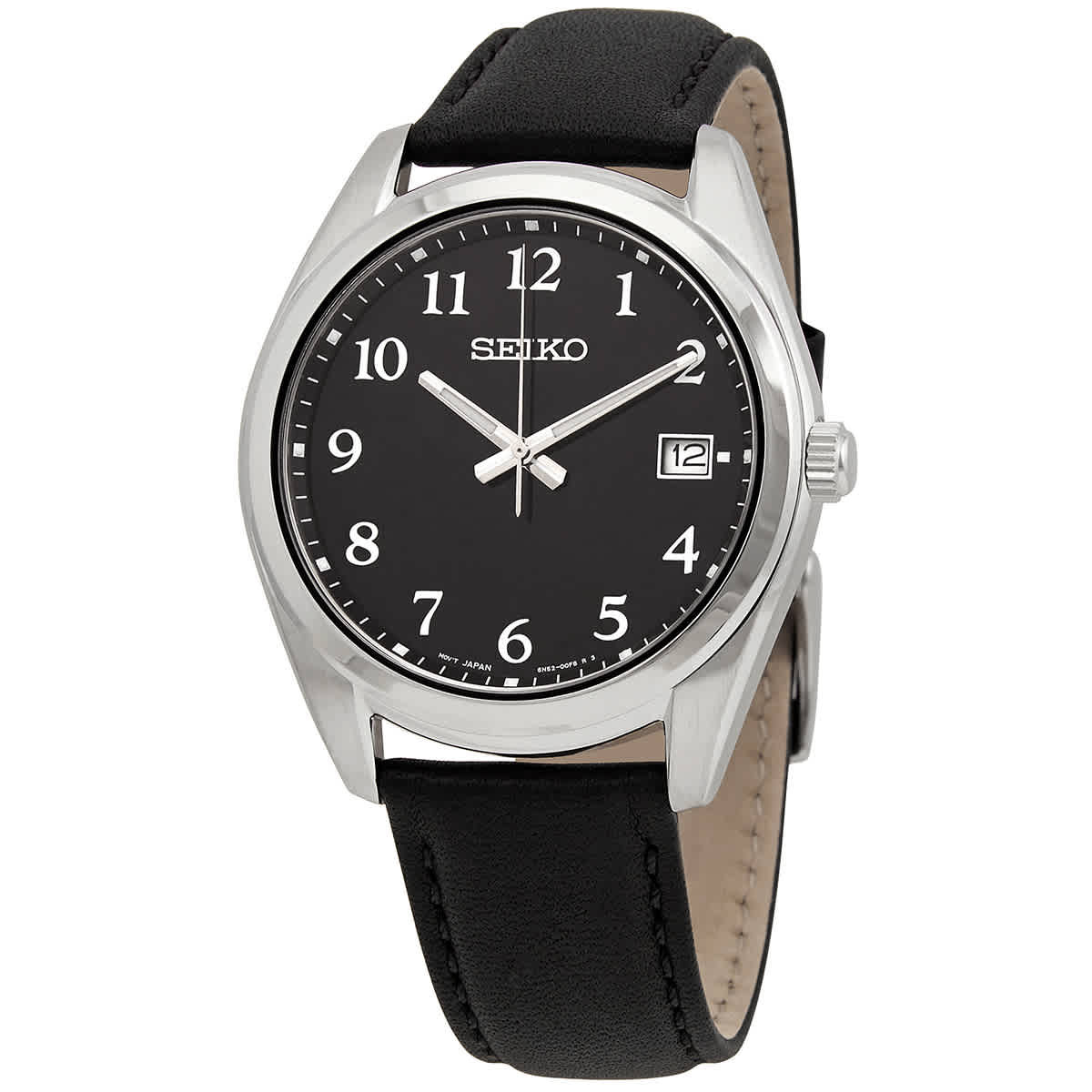 Seiko Sapphire Quartz Black Dial Mens Watch SUR461P1