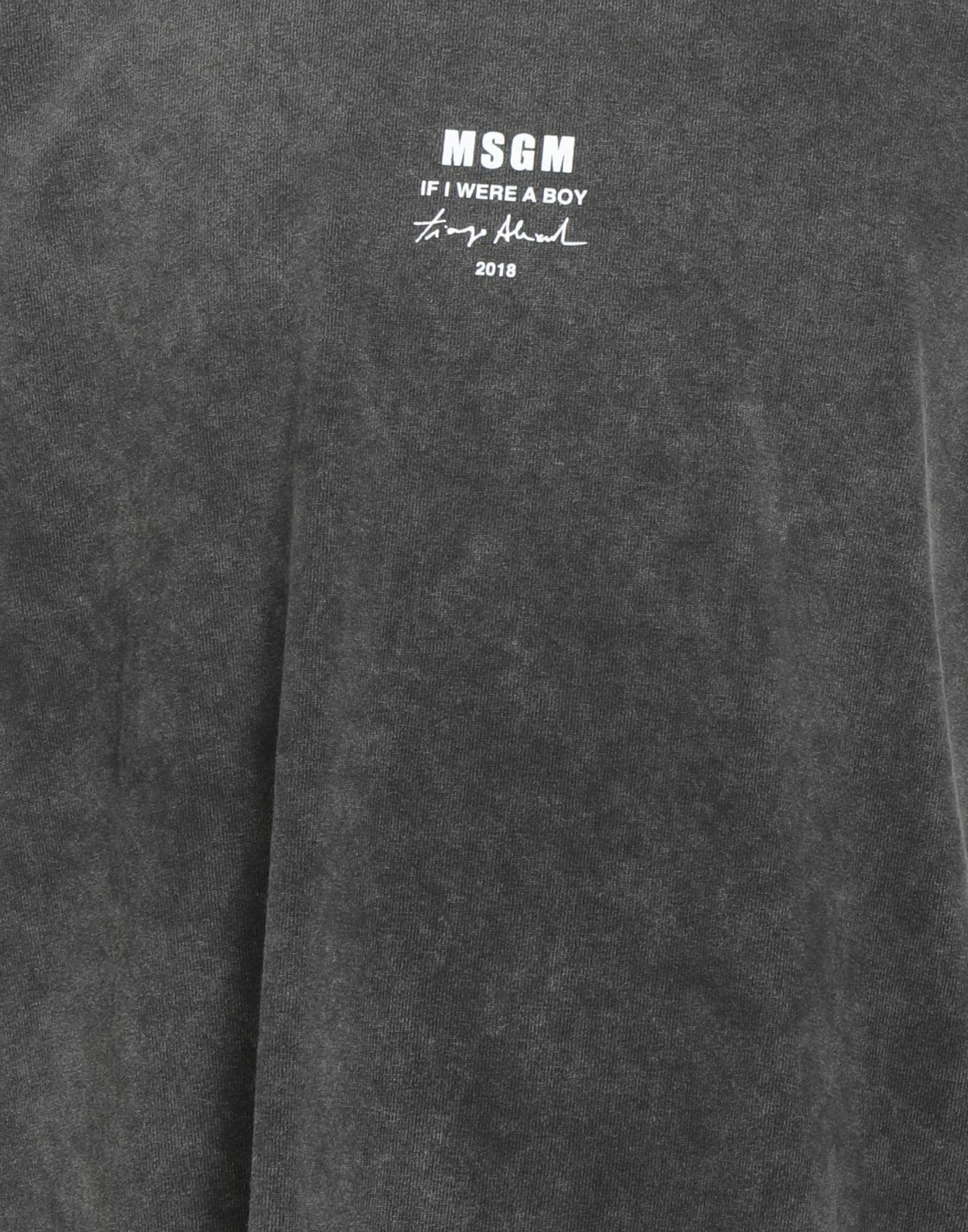 Msgm Mens T-shirt Charcoal