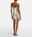 Simkhai Keaton printed linen-blend shorts