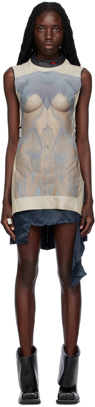Photo: Liza Keane SSENSE Exclusive Multicolor Negative Minidress
