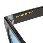 Bonnie Clyde Tomboy Sunglasses in Black/Blue