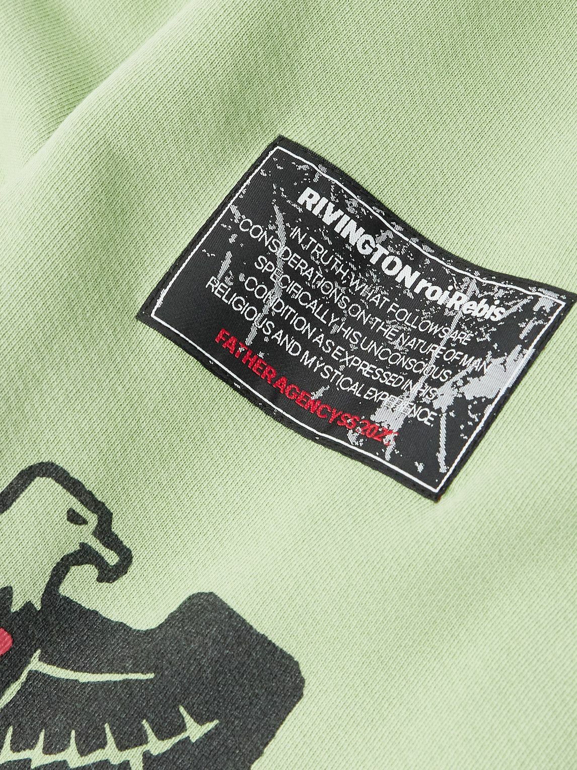 RRR123 - Flag Logo-Appliquéd Printed Cotton-Jersey Sweatpants - Green