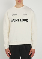 Club 1984 Saint Crew Logo-print Cotton Sweatshirt Cream