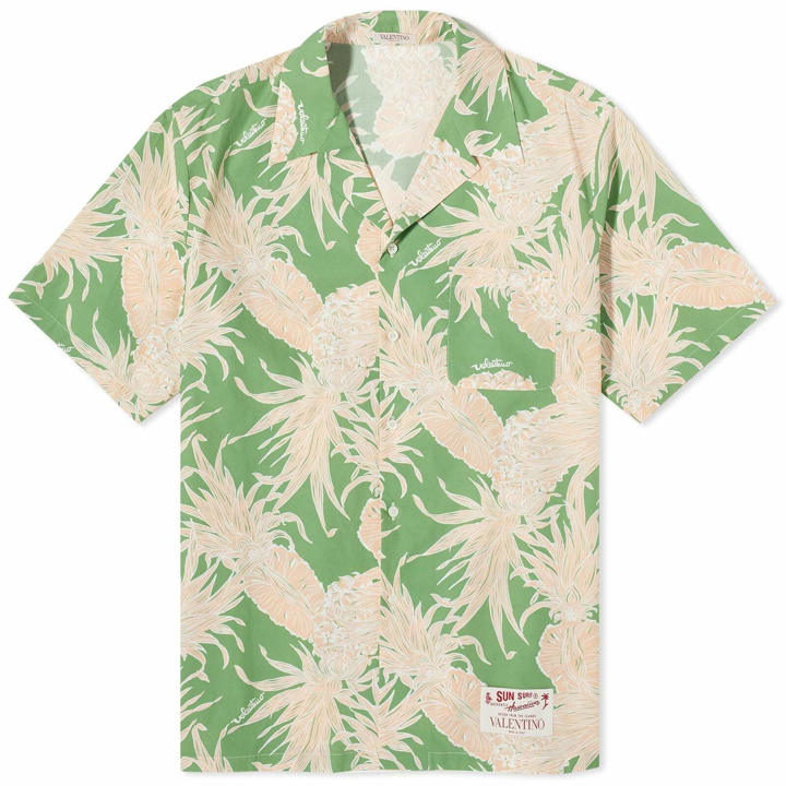 Photo: Valentino Men's Pineapple Vacation Shirt in Green/White