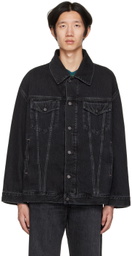 Acne Studios Black Loose-Fit Denim Jacket