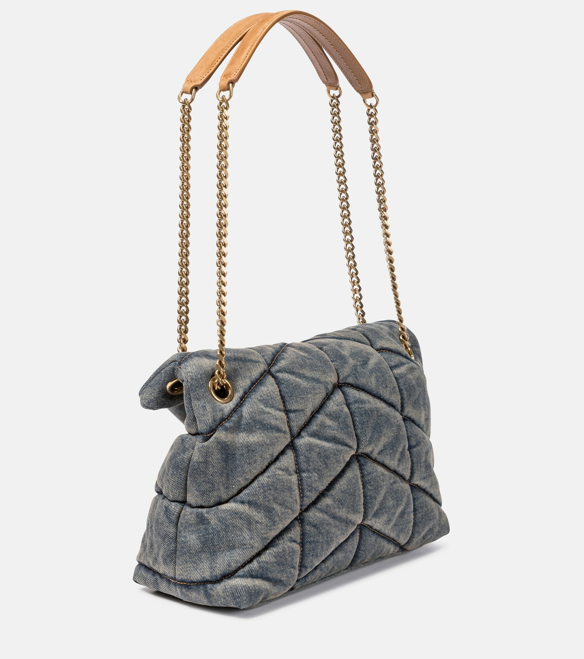 ★Saint Laurent★ Puffer small デニム ショルダーbag 関送込 Puffer Small denim shoulder bag in blue - Saint Laurent