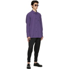 Issey Miyake Men Purple Cotton Drip Shirt