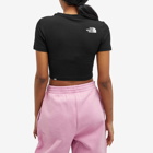 The North Face Women's Cropped Short Sleeve T-Shirt in TNF Black