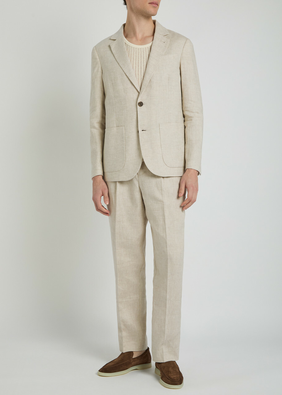 Wax London Fintry Linen Blazer Beige