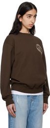Sporty & Rich Brown 'Riding Club' Crewneck Sweatshirt