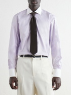 TOM FORD - Spread-Collar Cotton-Gabardine Shirt - Purple