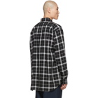 Balenciaga Black Light Check Logo Shirt