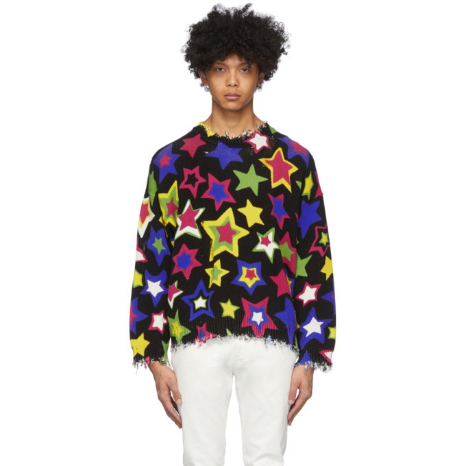 Photo: R13 Black and Multicolor Oversized Stars Sweater
