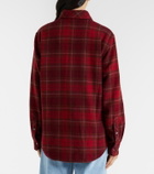 God's True Cashmere Love Tartan cashmere shirt with amethyst